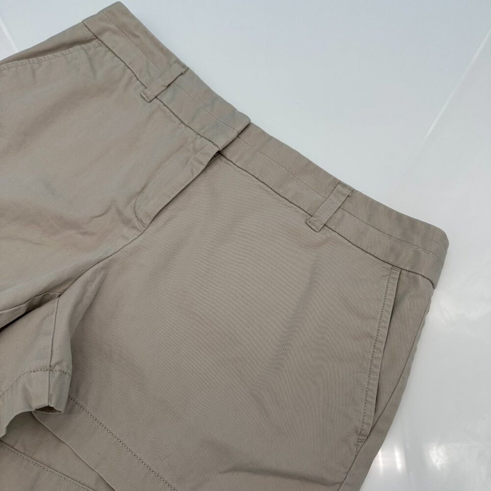 LOFT Women's Original 4" Inseam Mid-Rise Flat Front Shorts, Size 4, Beige Color